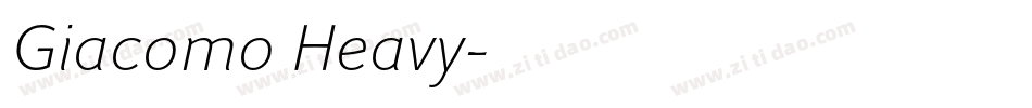 Giacomo Heavy字体转换